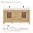 Salome 60" Double Bathroom Vanity in Weathered Fir with Grain White Engineered Stone Countertop without Mirror