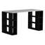 Simone Modern Desk with Built-in Bookcase – Stylish Workspace Desk with 6 Open Shelves-94592015-31865011