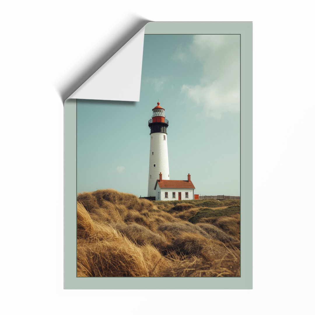 Lighthouse on the Dune Coastal - Framed Print
