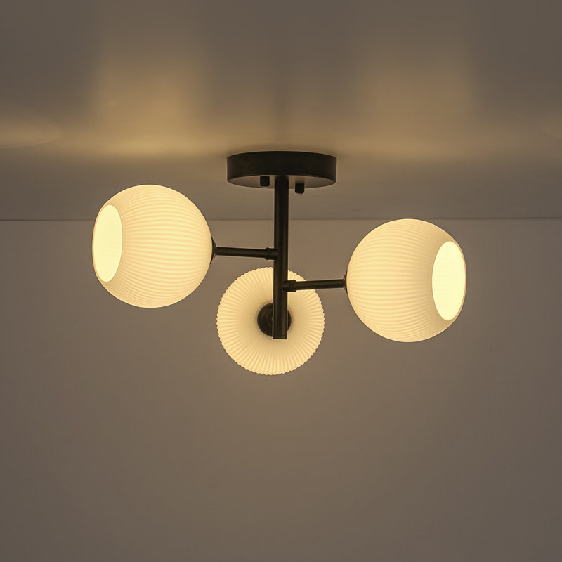 Plafonnier semi-encastré 3 lumières