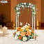20 décorations de table de mariage géométriques carrées en métal or / blanc-132761361-132761360