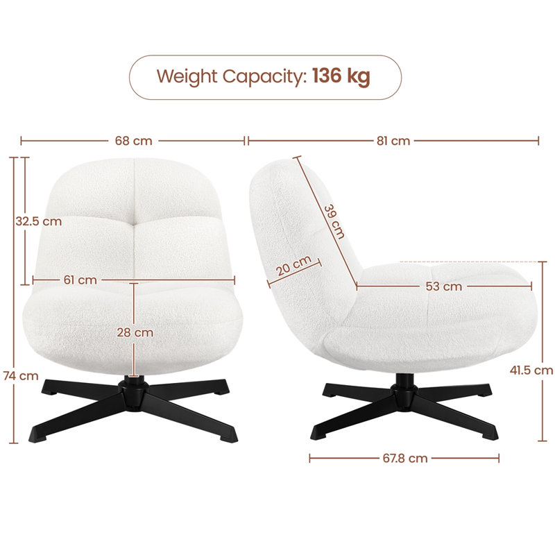 Nucla Swivel Metal Outdoor Lounge Chair