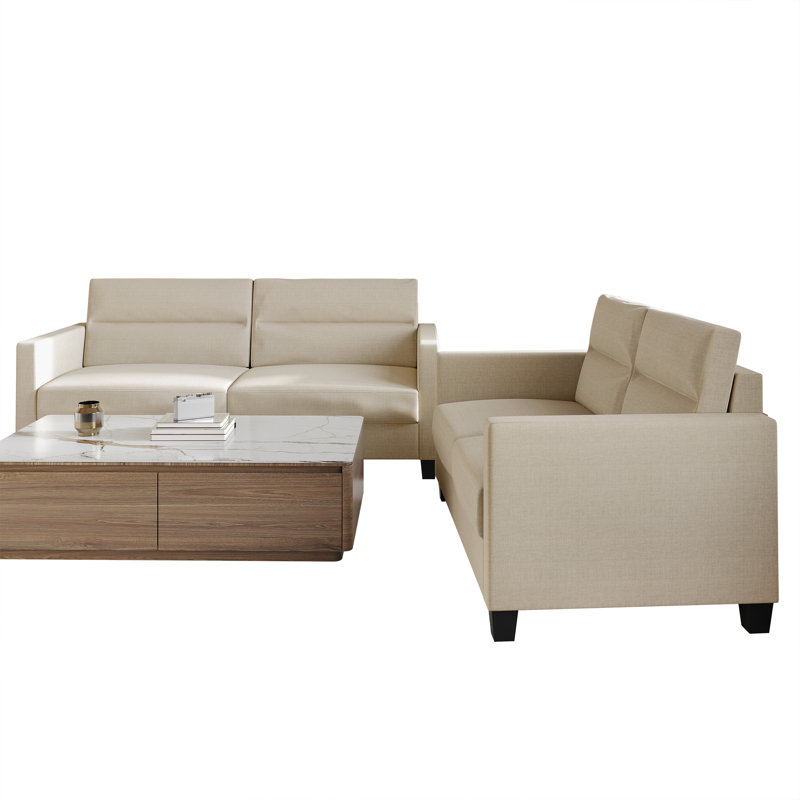 Ensemble de salon 2 pièces Macy, Velours beige