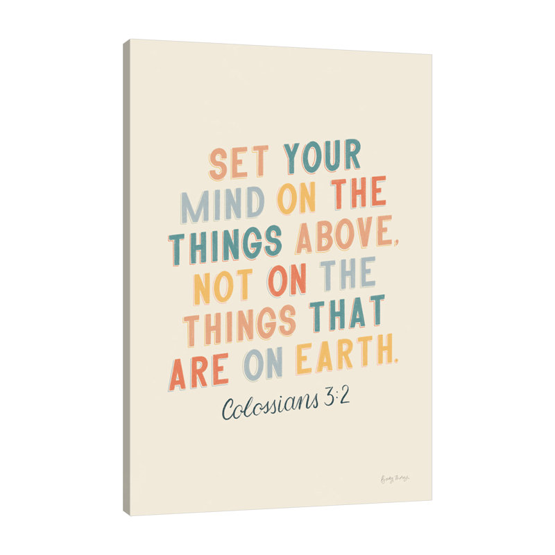 «Bible Saying II», toile tendue par Becky Thorns, H 48 po x l 32 po x P 1,5 po