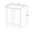 Meuble bas standard en contreplaqué blanc Kindwood Eco Shaker, 9 po L x 24 po P x 34,5 po H, prêt à assembler-123468891-134432216