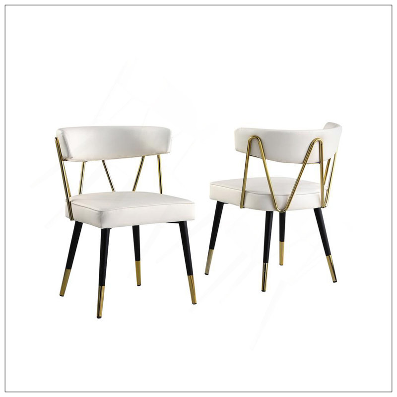 Chaise de salle à manger rembourrée Glam