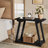 Narrow Side Table, Solid Wood End Table With 2-tier Storage (2 Pcs)-295733405-300707510