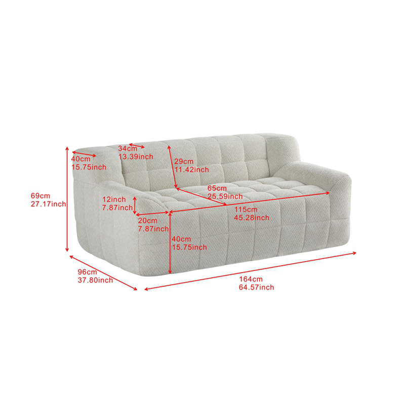 Canapé à compression complète, Beige