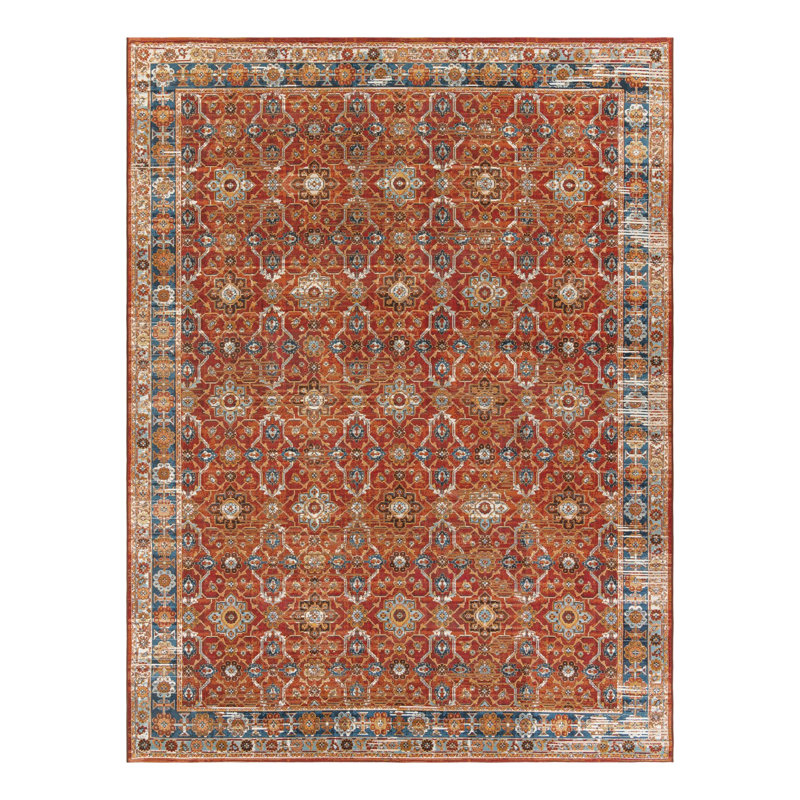 Tapis intérieur / extérieur traditionnel, Rectangle 9 pi x 12 pi - Motif 1