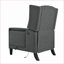 Fauteuil à oreilles inclinable avec table d'appoint pliable Recliners, ports USB | Gris foncé | Polyester-1801114787