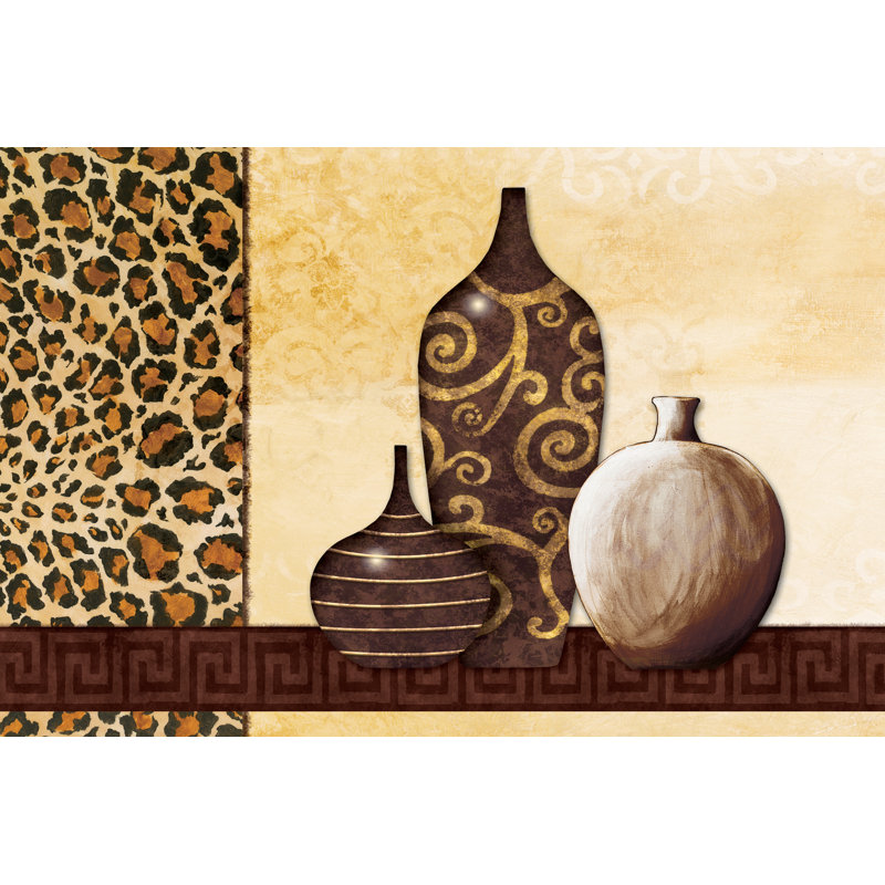 Cheetah Pots 1 - Wrapped Canvas Painting, 30cm H x 46cm W x 3.8cm D