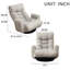 Chaise pivotante à 360 degrés avec dossier réglable et support de taille confortable
