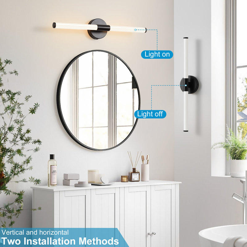 LED Flush Mounted Sconce, Matte Black