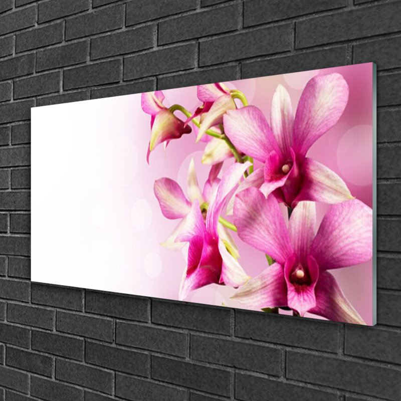 Floral Flowers - Unframed Photograph on Glass