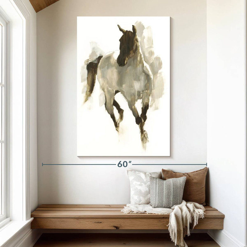 Brampt Rustic Horse I, 51" H x 34" W