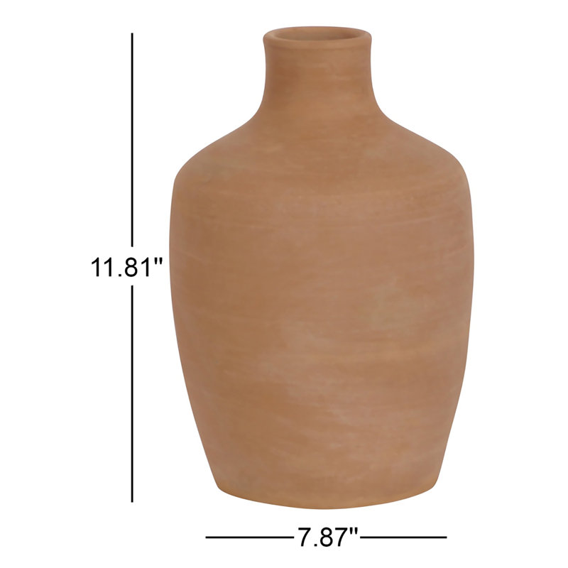 Persell 11.81'' Terracotta Table Vase
