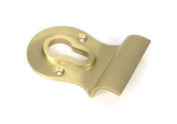 Face Fixed Satin Brass Euro Escutcheon