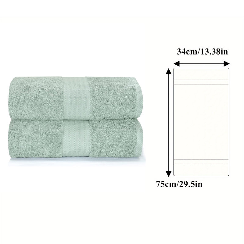 2PCS Absorbent & Fade Resistant Cotton Towel Set, Face Towel, Hand Towel, Fashionable Bathroom Decor, Ultra Soft Luxury Towels, Thick Plush Essentials, Absorbent Heavyweight, Guest Bath, Hotel, Spa, Home Bathroom, Shower Basics