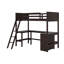 Lit mezzanine simple avec tablettes et bureau-2112855323