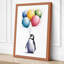 Penguin and Balloons Whimsical - Wrapped Canvas-1062650201-1062650177