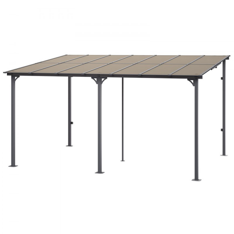 Cadre en aluminium 10 'x 14' Lean to Gazebo pour terrasse