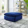 Commix Down Filled Overstuffed Performance Velvet Ottoman In White