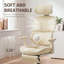 Chaise de bureau ergonomique en filet avec repose-pieds et appui-tête réglable - Chaise de bureau inclinable à haut dossier avec support lombaire pour le bureau personnel-1212212281-1212603784