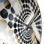 Dimensions de la mosaïque en marbre noir et or - horloge murale géométrique-101233670