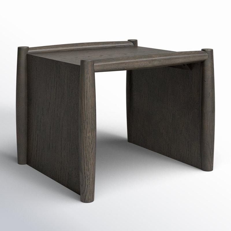 Cayenne Solid Wood End Table, Black