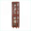 Cabinets Corner Curio with Adjustable Glass Shelves, Lighting, Solid Wood Legs | 70"H x 22"W x 16.95"D | Traditional | Solid Wood+MDF-371531261