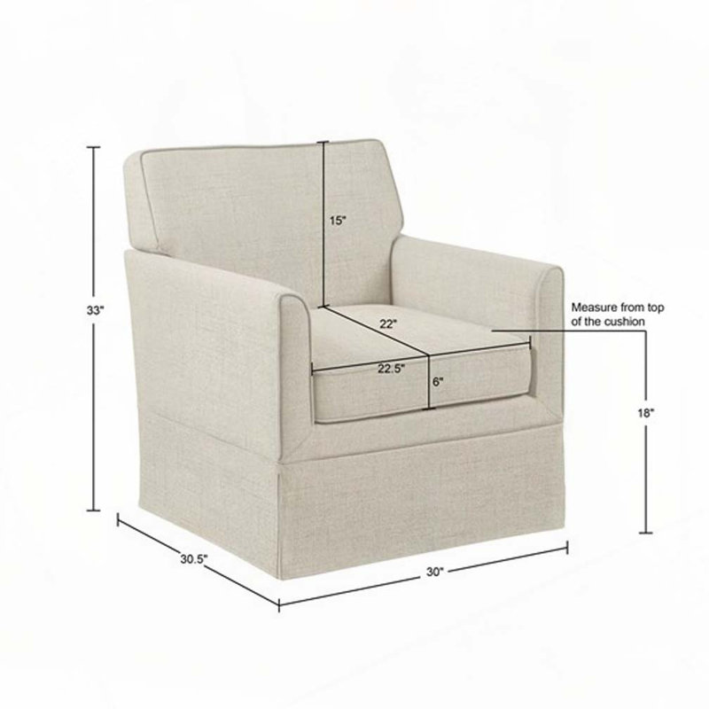 Fauteuil d'appoint à housse, Crème, crème