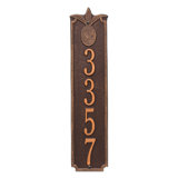 Pineapple Personalized Vertical 4-Line Wall Address Plaque