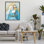 Trio de la Sainte Nativité avec guirlande, giclée encadrée, design par Diane Kater