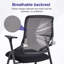 Chaise de bureau ergonomique pliante avec dossier en filet pour les salles de conférence et les bureaux à domicile