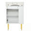Meuble-lavabo de salle de bain avec lavabo et rangement à gauche-1041255281