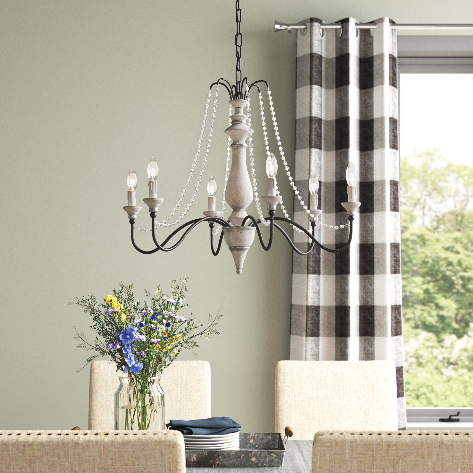 Laurel Foundry Modern Farmhouse Gwaltney 6 - Light Candle Style Classic ...