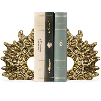 Serre-livres sculptural corail - décorations côtières décoratives pour tablettes et plateaux de table