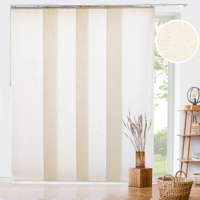 Semi Sheer Vertical Blind, Country Ivory