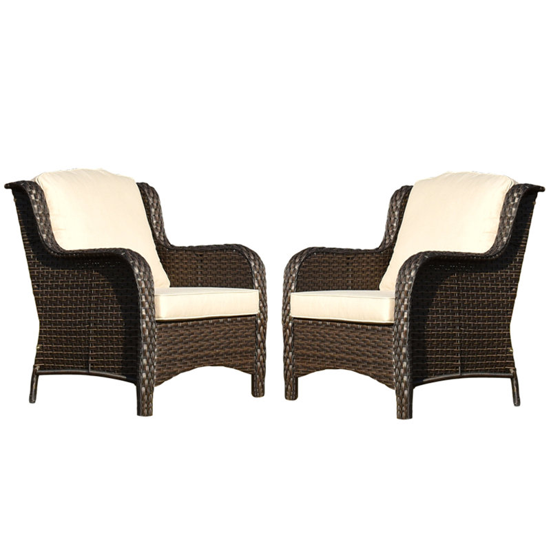 Peridot Wicker Outdoor Lounge Chair, Beige