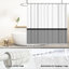 Rideau de douche rayé simple avec crochets-712088986-712088983