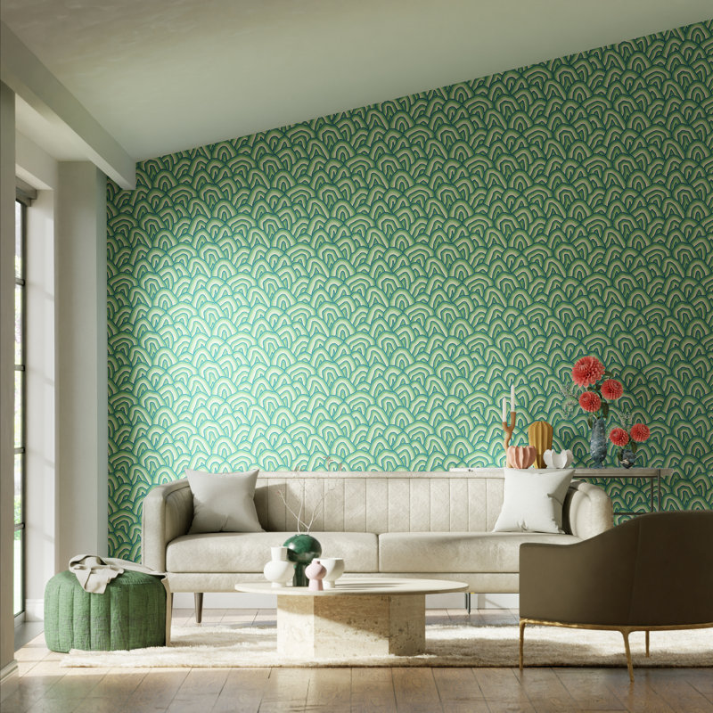 Kumo Wallpaper, Green