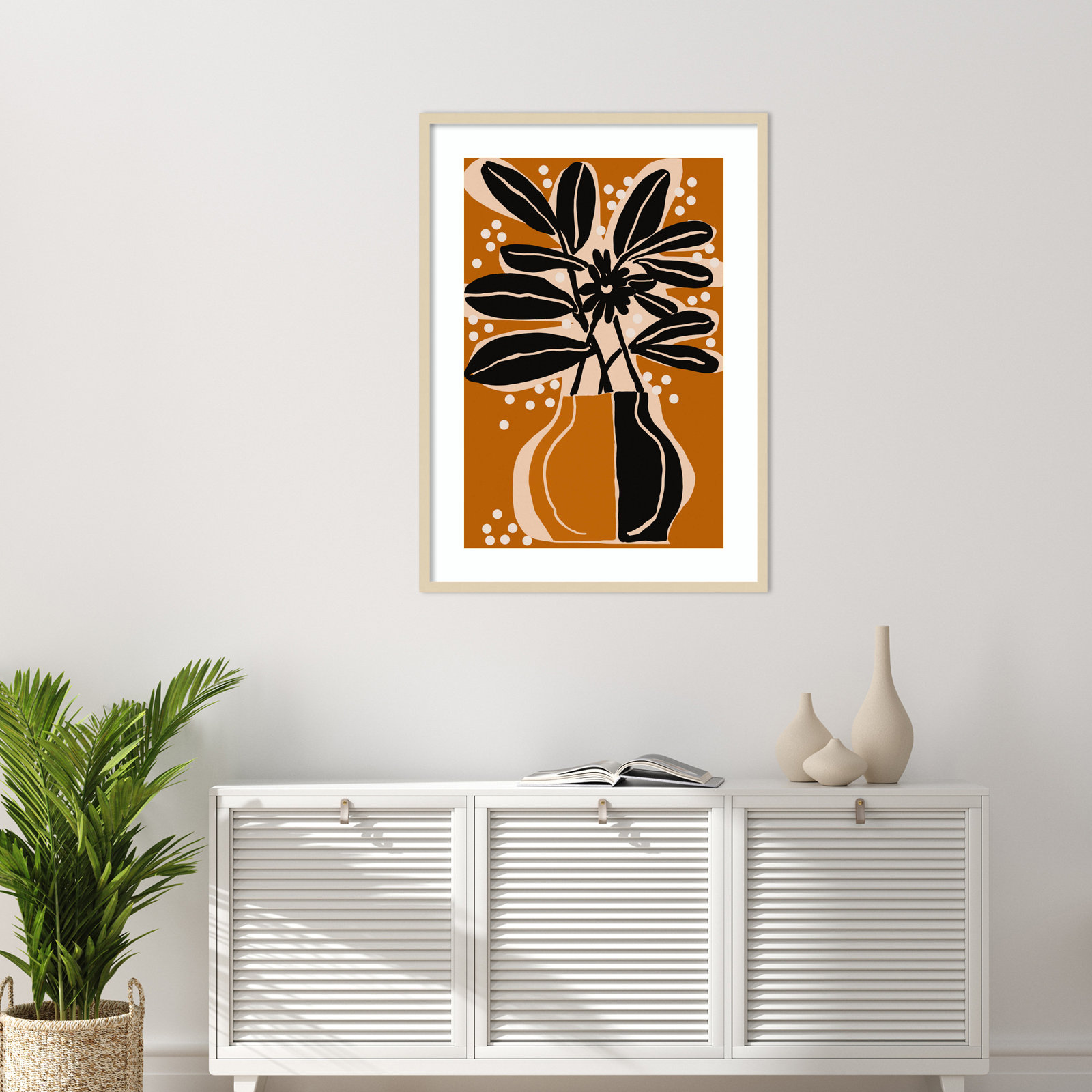 Galya "Ochre Still Life No. 6" Print, Brown, 41" H x 30" W