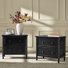 Lucious Transitional 26''W 2-Drawer Spindle End Table with Charging Station and Simple Assembly Set of 2