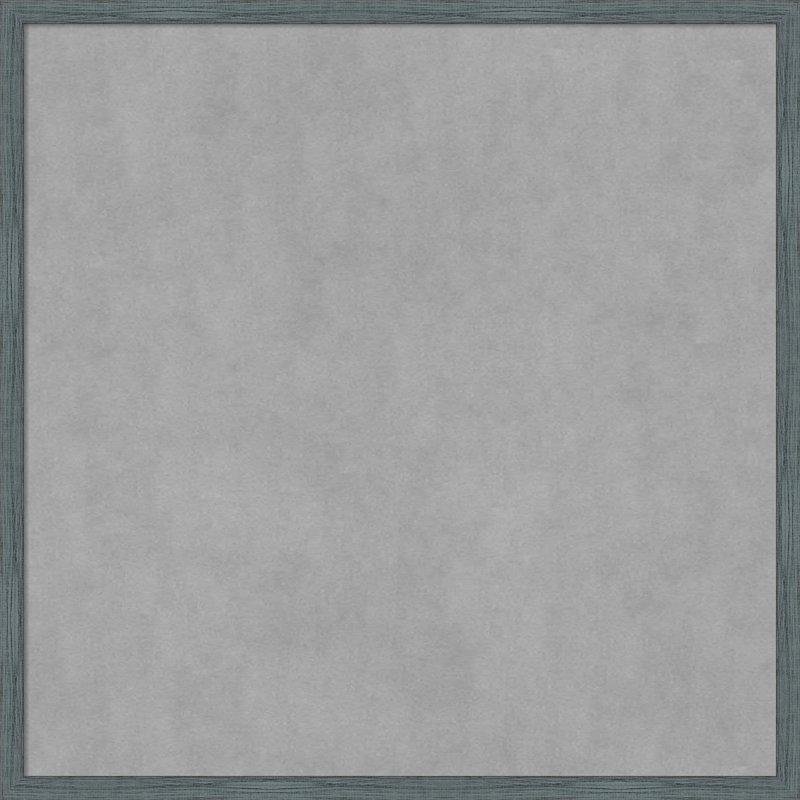 Tableau magnétique encadré étroit bleu-gris rustique, H 25 po x l 25 po