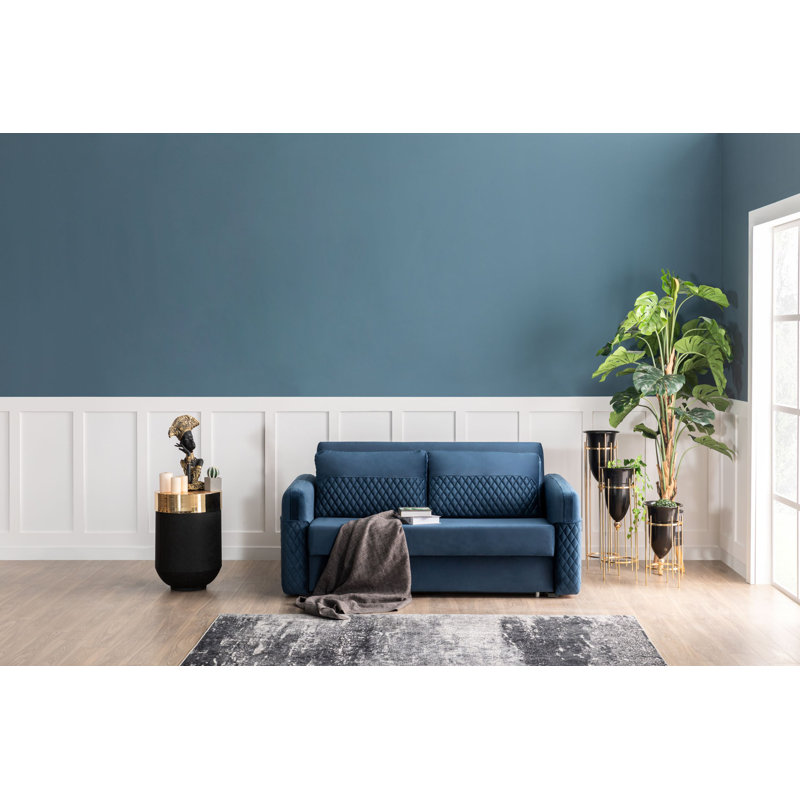 70'' Slipcovered Velvet Sleeper Sofa