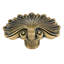 FEDERAL SHELL KNOB IN ANTIQUE NICKEL PLATE-2073963809