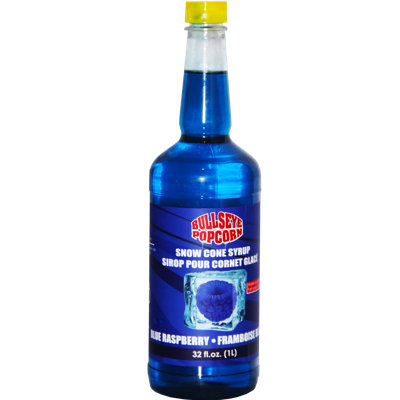 Bullseye Popcorn Snow Cone sirop 1l - framboise bleue