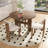 Modern Farmhouse Dining Set - Round Cross-Leg Table & Upholstered Chairs - 3/5-Piece Kitchen Set-58199014-58199013-58199032