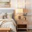 Lampe de table en bois massif 18,1 po avec corde de chanvre pour les chambres à coucher, les salons ou les coins de lecture