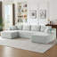 Ensemble de canapé modulaire compressible en forme de U, canapé modulaire de style minimaliste, canapé en tissu velours côtelé pour le salon-1139139675-1139139673